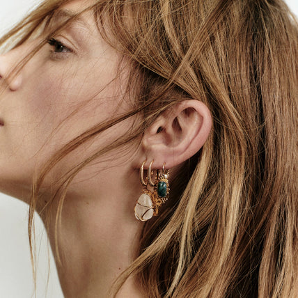 Boucles d'oreilles Tao Croix Yuca dorées