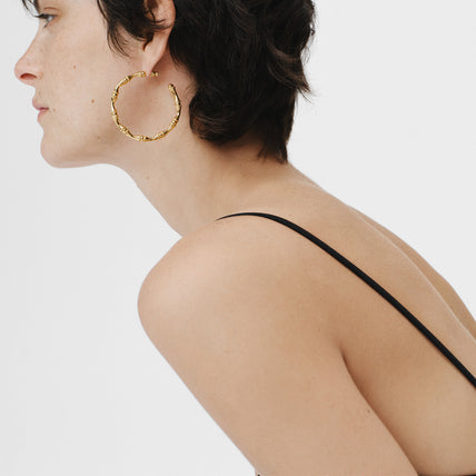 Boucles d'oreilles créoles Bambou dorées