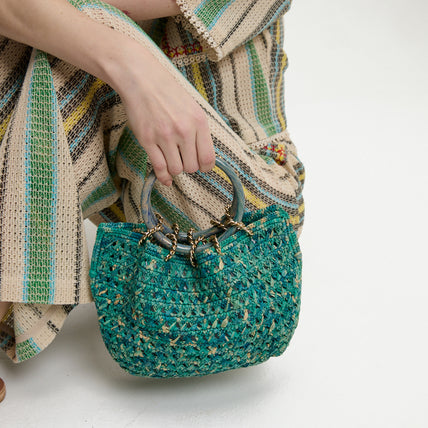 Sac bourse Canoubiers raphia