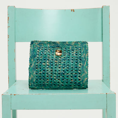 Sac pochette Les Canoubiers - Turquoise