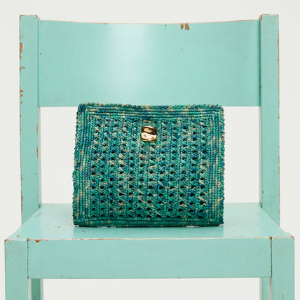 Sac pochette Les Canoubiers - Turquoise