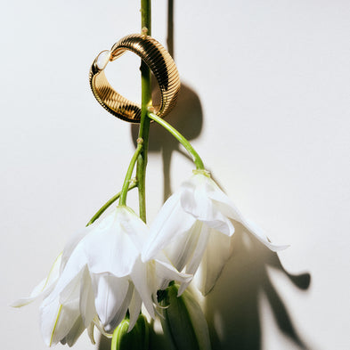Bracelet Antigone doré - Nacre blanche