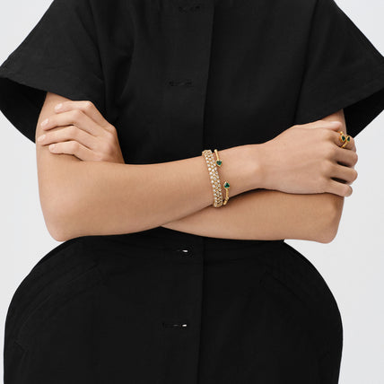 Pulsera Izilda con pedrería dorada