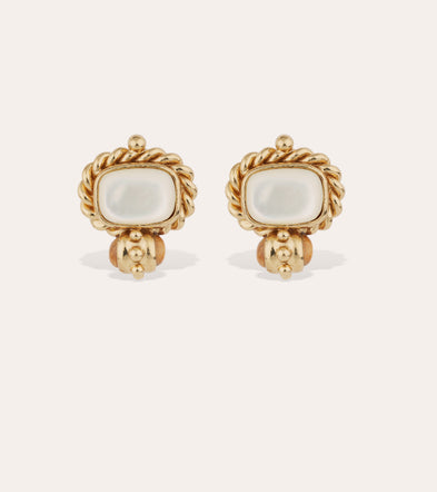 Boucles d'oreilles Amarante - Nacre blanche