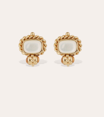 Boucles d'oreilles Amarante - Nacre blanche
