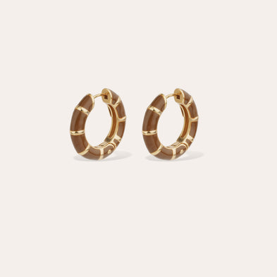 Boucles d'oreilles Bambou mini émail