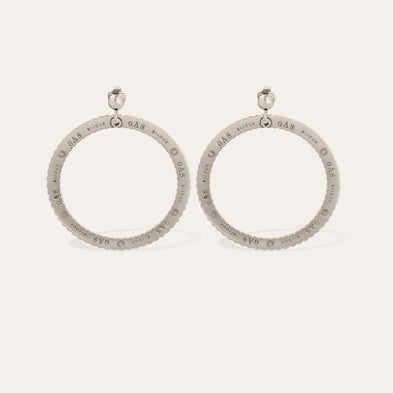 Boucles d'oreilles Bolduc petit modèle argentées