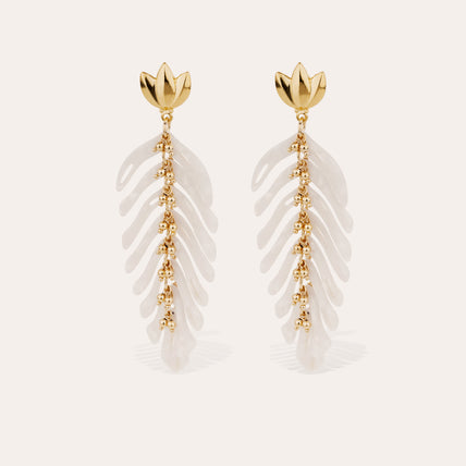 Pendientes Cavallo de acetato - Marfil