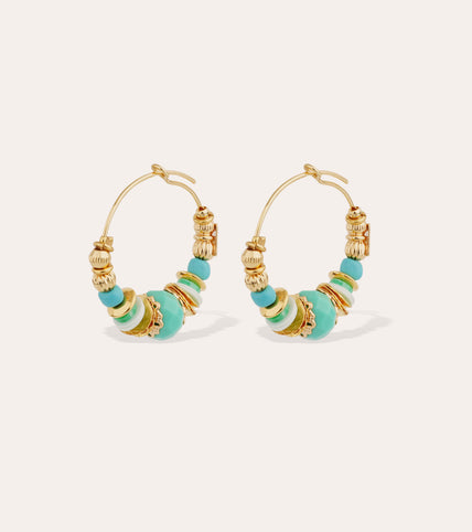 Aloha Mini Gold Hoop Earrings