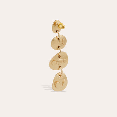 Boucles d'oreilles Eclipse 4 rangs strass