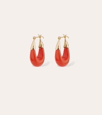 Pendientes « Ecume »small size - Corail
