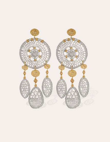 Pendientes Fanfaria de rafia