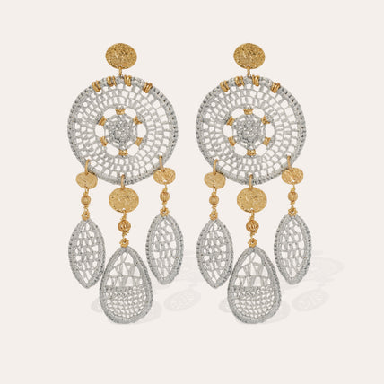 Fanfaria Gold-Toned Raffia Earrings