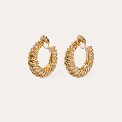 Boucles d'oreilles créoles Kontiki dorées