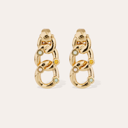 Pendientes Misti mini - Amazonita y calcita amarilla