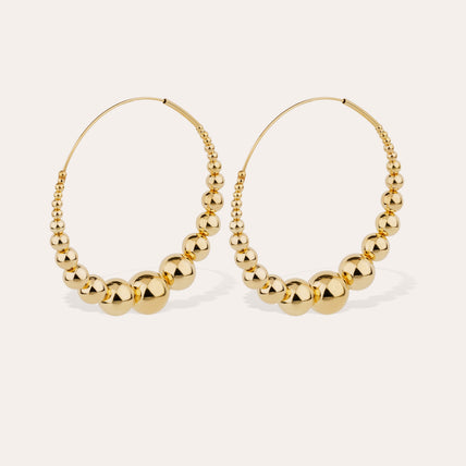 Gold Multiperla Hoop Earrings