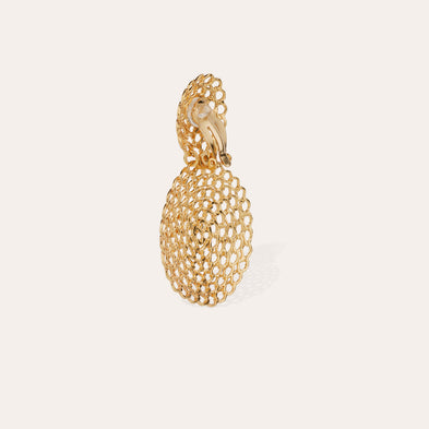 Boucles d'oreilles Onde Gourmette dorées