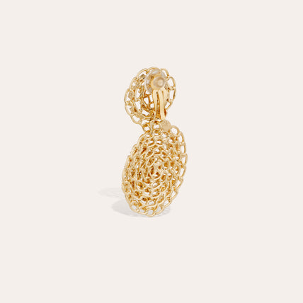 Pendientes «Onde Gourmette» con pedrería small size