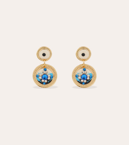 Pendientes de lentejuelas esmaltadas
