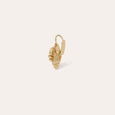 Boucles d'oreilles Serti Talisman petit modèle - Bois silicifié