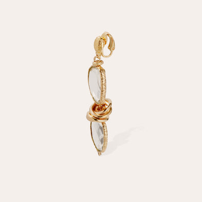 Boucles d'oreilles Sirena dorées - Cristal