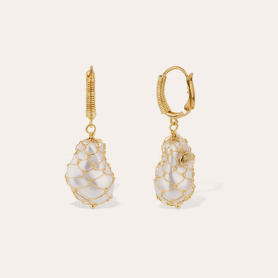 Boucles d'oreilles Tao Biwa dorées
