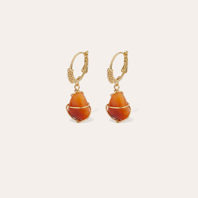 Boucles d'oreilles Tao Rainbow - Cornaline