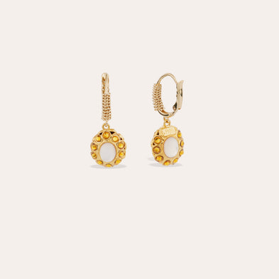 Boucles d'oreilles Tao Splash - Nacre blanche
