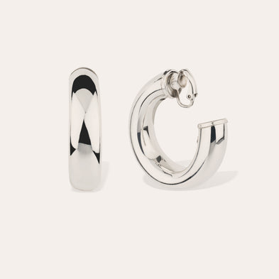 Boucles d'oreilles créoles Turner argentées