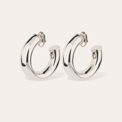 Boucles d'oreilles créoles Turner argentées
