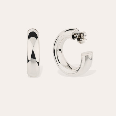 Boucles d'oreilles créoles Turner argentées