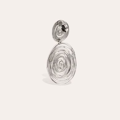 Boucles d'oreilles Wave grand modèle argentées