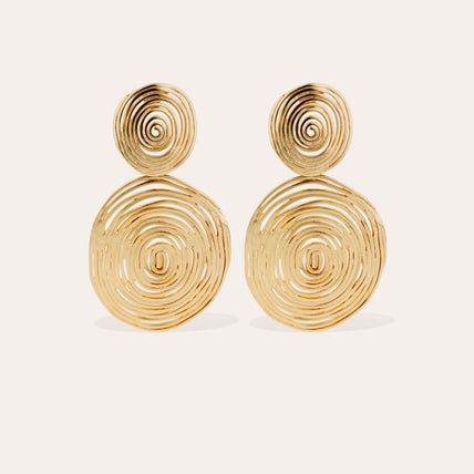 Boucles d'oreilles Wave grand modèle dorées