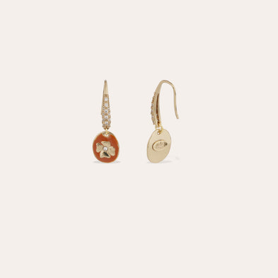 Yao Clover Enamel Earrings