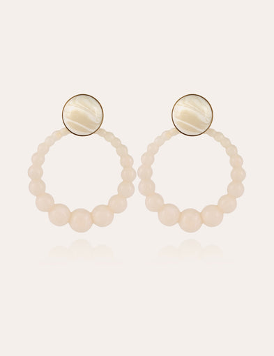 Andy Large size Gold-Toned Large size Earrings - White