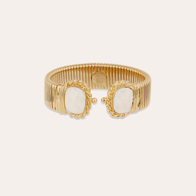 Bracelet Amarante double - Nacre blanche