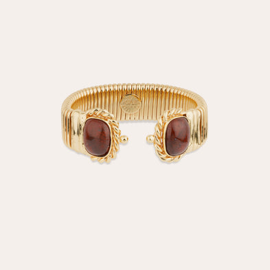 Bracelet Amarante double - Bois silicifié