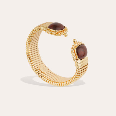 Bracelet Amarante double - Bois silicifié