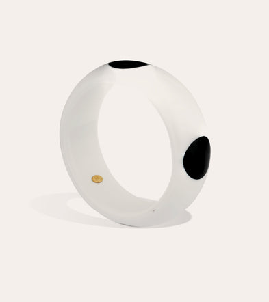Bracelet Cocci acétate - Blanc & Noir