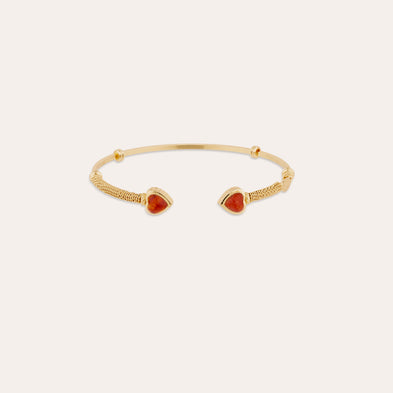 Bracelet jonc Duality Amore - Cornaline