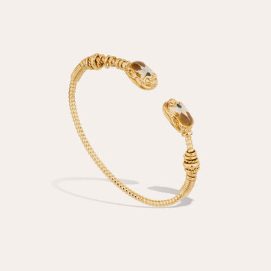 Bracelet Duality Scaramouche torsade émail grand modèle doré