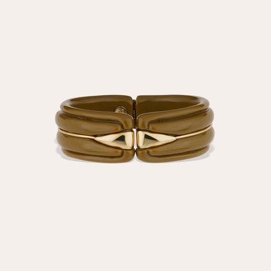 Bracelet Écume acétate - Kaki