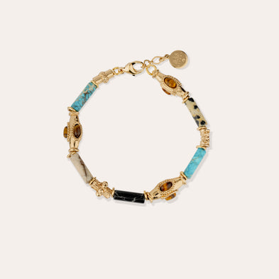 Bracelet Kali doré - Turquoise