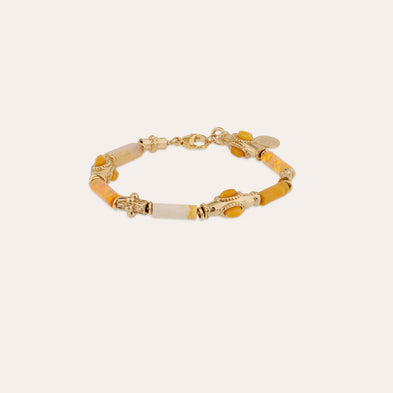 Bracelet Kali doré - Hématoide jaune & Calcite jaune