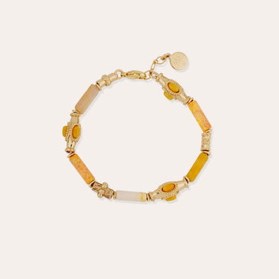 Bracelet Kali doré - Hématoide jaune & Calcite jaune
