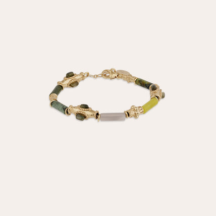 Bracciale Kali - Labradorite e Vessonite