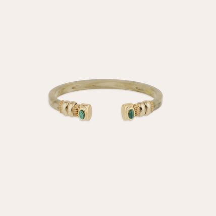 Bracciale Sarina in acetato - Malachite