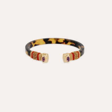 Bracelet Sarina Bis acétate doré - Noir