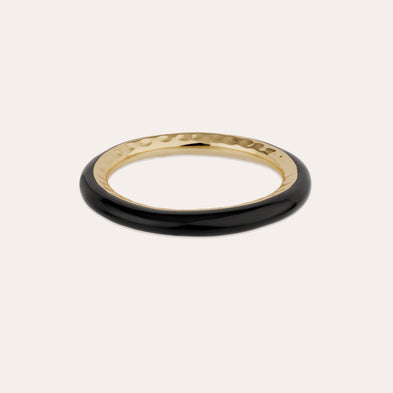 Selva Gold-Toned Acetate Bracelet - Black