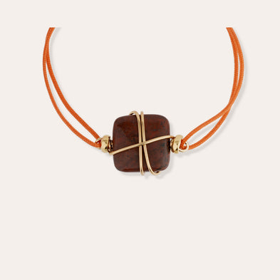 Armband „Square Mini Link“ – versiliziertes Holz